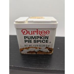Vintage Durkee's Pumpkin Pie Spice Advertising Tin